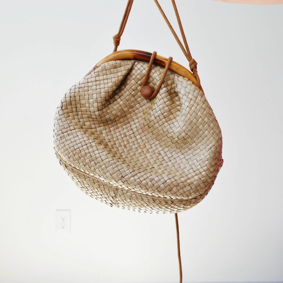Straw Handbag Crossbody | Vintage Purse - Picture 2 of 9